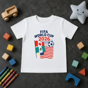 Awesome FIFA World Cup 2026 Canada Mexico United States Soccer Kids T-Shirt
