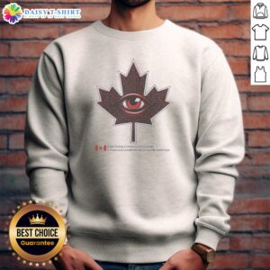 Original Digital Safety Commission Of Canada Maple Leaf Eye Circuitry Surveillance Sweashirt