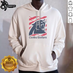 Funny Carolina Panthers American Heritage Wordmark Hoodie featuring a bold graphic design