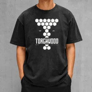 Official Hex Rift Tech Torchwood Washed T-Shirt
