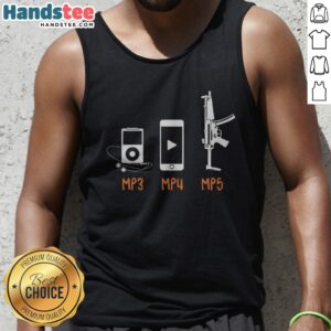 Original MP3 MP4 MP5 Tank top featuring a unique graphic design