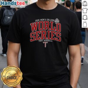 Top Troy Trojans Mens College World Series 2026 Logo Shirt featuring bold team emblem on a comfortable men's cotton tee