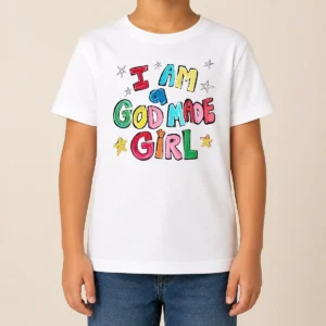 Funny I Am A God Made Girl Kids T-Shirt