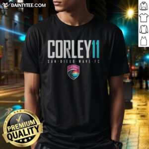 Pretty San Diego Wave FC Corley 11 San Diego Wave FC Shirt featuring vibrant team colors and graphics.
