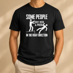Pretty Stick Figure Dark Humor Ledge Fall Some People Just Need A Push In The Right Direction