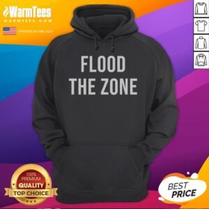 Original Flood The Zone hoodie in a vibrant color showcasing its unique design and comfortable fit.