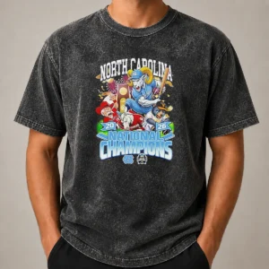 Premium North Carolina 20 26 National Champions Tar Heels Baseball Washed T-Shirt
