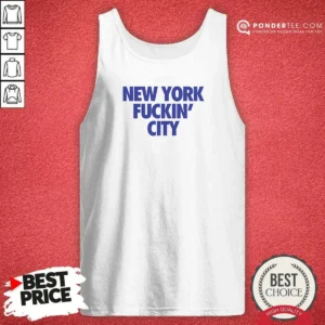 Awesome New York Fuckin City Text Typography Tank Top