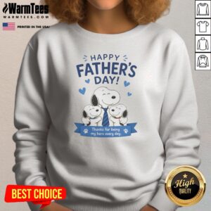 Original Snoopy Peanuts Happy Father Day Thanks For Being My Hero Every Day Sweatshirt