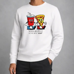 Awesome A Soda And Pizza Is The New ASAP Sweater