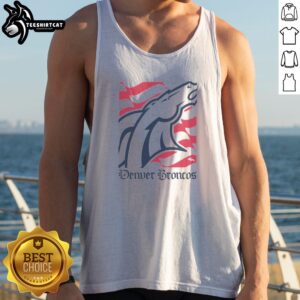 Pretty Denver Broncos American Heritage Wordmark Tank top featuring a vibrant team design