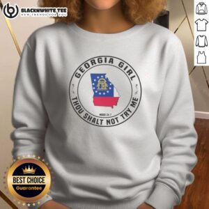 Hot Georgia Girl Thou Shalt Not Try Me Mood 24 7 Map Sweatshirt displayed in a cozy setting.