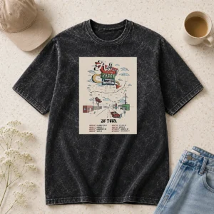Nice Asleep At The Wheel Route 66 Centennial 2026 Shows Washed T-Shirt