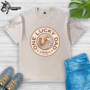 Official Peanuts Comfort Colors One Lucky Washed T-Shirt in vibrant colors, featuring classic Peanuts character designs.