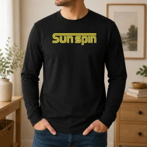 Funny Sun Spin Retro 70s Long Sleeve Shirt