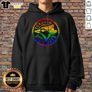 Official Toronto Blue Jays Pride Logo Major League Baseball MLB Logo Hoodie displayed in vibrant colors