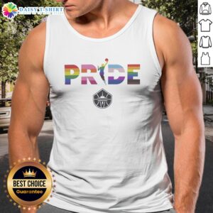 Pretty Seattle Storm 2026 WNBA Pride LGBT Pattern Flag Tank Top featuring vibrant colors and a unique design.