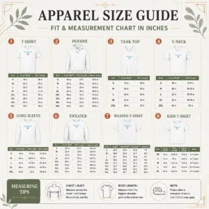 Size chart for Awesome Dallas Cowboys Cheerleaders Give Me Eyes To See with measurements in inches and cm