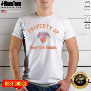 Official New York Knicks NBA Property Of New York Knicks Logo shirt featuring a vibrant team logo