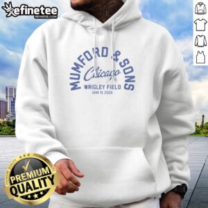 Top Mumford And Sons Chicago Cubs Wrigley Field hoodie in navy blue with front graphic print