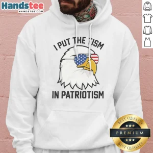 Awesome Bald Eagle American Flag Sunglasses I Put The Tism In Patriotism 4th Of July Hoodie