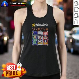 Top Hardee S Mickey Mouse Statue Of Liberty Patriot Uncle Sam USA Tank top featuring patriotic graphic design