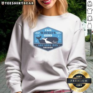 Premium Two Whales Diner Crest Sweatshirt featuring a unique diner logo design.