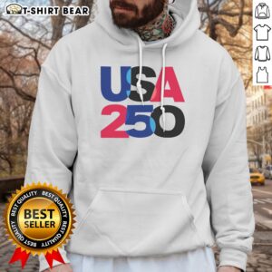 Top USA 250 Overlay Hoodie featuring a unique graphic design on a cozy fabric.
