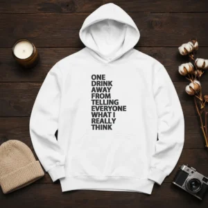 Funny One Drink Away From Telling Everyone What I Really Think Hoodie