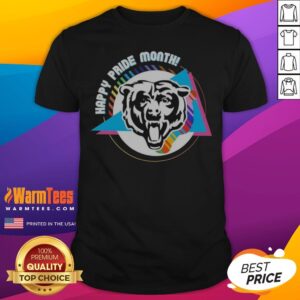 Top Chicago Bears Happy Pride Month Logo shirt featuring vibrant colors and bold graphics.