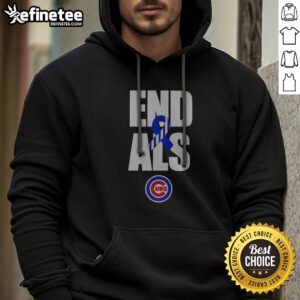 Official Nico Hoerner End ALS Chicago Cubs hoodie featuring a comfortable fit and vibrant colors.