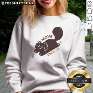 Funny Move I'M Gay Black Cat LGBTQ Pride Sweatshirt featuring a playful black cat graphic