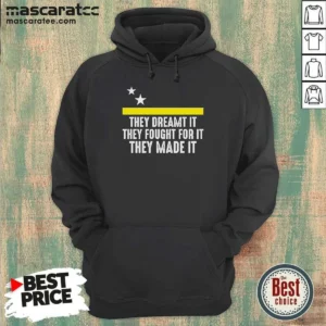 Original Uracao Flag They Dreamed It Fought For It Hoodie hoodie optimized featuring a comfortable pullover design with a front pocket
