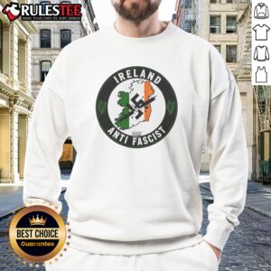 Pretty Ireland Anti Fascist Sweatshirt in soft fabric with bold graphic print on front
