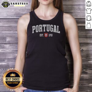 Official Portugal Est 1143 Shield Crest Vintage Distressed Style Graphic tank top featuring a unique design