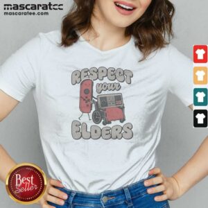 Pretty Respect Your Elders Gamer Humor Switch And NES Controller V-Neck Shirt