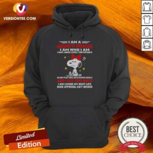 Good Snoopy Peanuts I Am A Grumpy Woman I Have Anger Issues Thin Patience hoodie optimized with front graphic print on a comfortable pullover hoodie