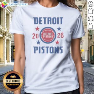 Awesome Detroit Pistons NBA 2026 Team Star Logo Ladies Shirt