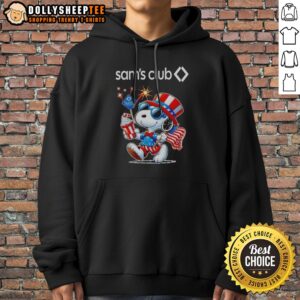 Top Snoopy X Sam'S Club Fourth Of July American 250 Years 1776 2026 Fireworks Hoodie featuring vibrant fireworks graphics