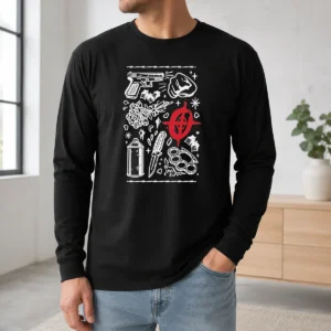 Pretty Street Life Tattoo Symbols Flash Art Long Sleeve Shirt