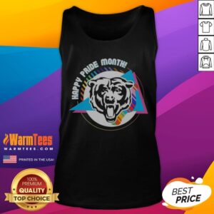 Top Chicago Bears Happy Pride Month Logo tank top featuring vibrant colors and a unique design