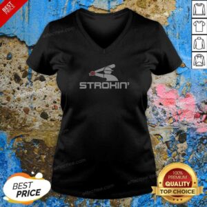 Nice Strokin White Sox Logo V Neck Shirt v neck optimized with white base and black logo on front
