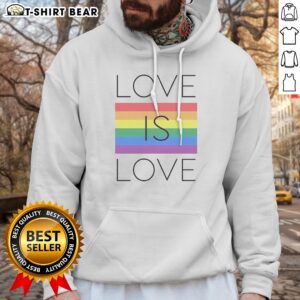 Nice Love Is Love Pride Month Hoodie featuring vibrant colors and a heartfelt message.