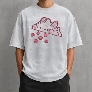 Official Bongo Cat Dnd Washed T-Shirt