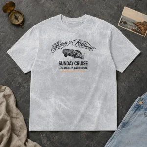 Premium Sunday Cruise Los Angeles California One Block At A Time Washed T-Shirt