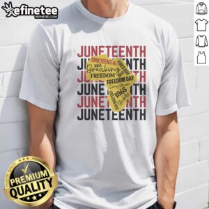 Pretty Juneteeth Pride Freedom Black History t-shirt showcasing vibrant colors and meaningful graphics.