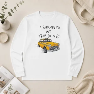 Original NYC Vacation I Survived My Trip To Yellow Taxi Long Sleeve Shirt