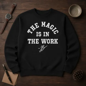 Premium Ben Stiller Jalen Brunson The Magic Is In The Work Signature Sweater