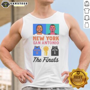 The Finals Jalen Brunson New York Knicks Victor Wembanyama San Antonio Spurs tank top featuring bold graphics