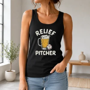 Official Relief Pitcher Beer Mug Baseball Tank Top